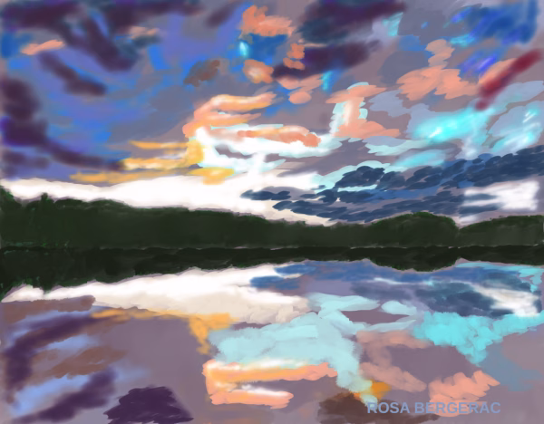 ABOVE AND BELOW DAY - PAINTING BY ROSA BERGERAC